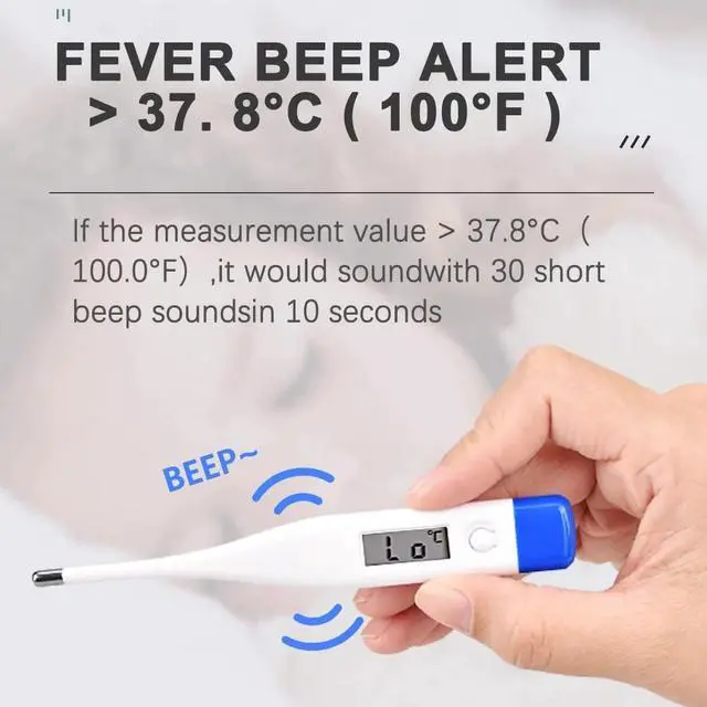 Alt view image 5 of 7 - SOEWIOU Digital Thermometer for Adults & Kids - Oral, Rectal, Underarm Fever Thermometer with Fever Alarm, C/F Switchable, Medical Grade.