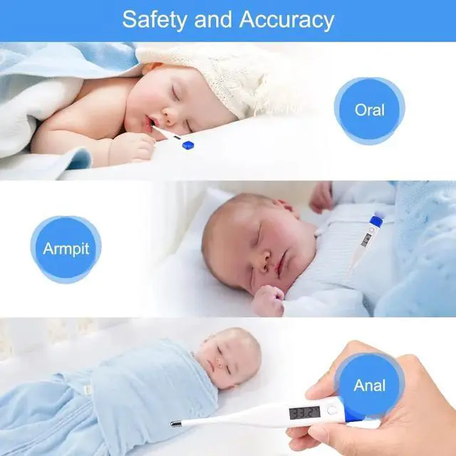 Alt view image 7 of 7 - SOEWIOU Digital Thermometer for Adults & Kids - Oral, Rectal, Underarm Fever Thermometer with Fever Alarm, C/F Switchable, Medical Grade.