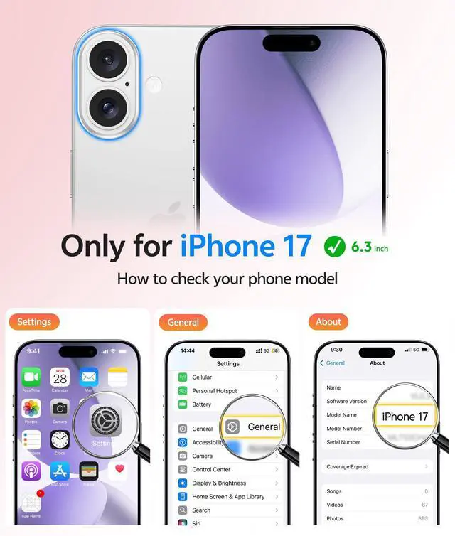 Alt view image 2 of 7 - SOEWIOU for iPhone 17 Case: [Compatible with Magsafe] Translucent Matte Cases with [Full Camera Protection] [Screen Protector] Military Grade Shockproof Protective Phone Cover - Light Purple (6.3inch)