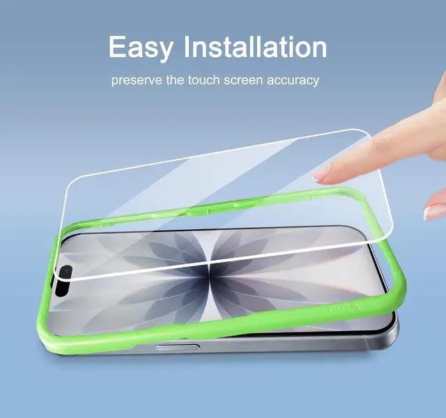 Alt view image 6 of 6 - SOEWIOU 3 Pack Screen Protector for iPhone 17 [6.3 inch] + 3 Pack Camera Lens Protector with Installation Frame,Dynamic Island Compatible,Case FriendlyTempered Glass[Not for iPhone 17 Pro/Pro Max/Air]