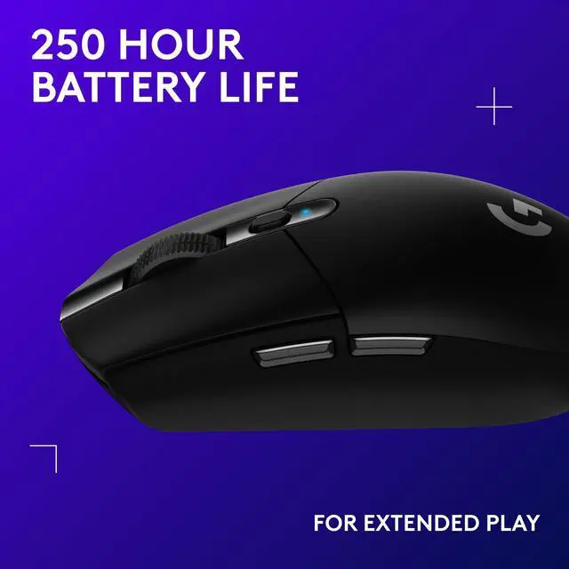 Alt view image 4 of 7 - SOEWIOU  G305 LIGHTSPEED Wireless Gaming Mouse, Hero 12K Sensor, 12,000 DPI, Lightweight, 6 Programmable Buttons, 250h Battery Life, On-Board Memory, PC/Mac - Black