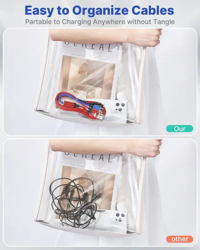 Alt view image 7 of 7 - SOEWIOU Multi Charger Cable, Fast Multi Charging Cord 3 in 1 Nylon Braided Multiple USB Universal Charging Cable for Type-C, Micro USB, Cell Phones/IP/Samsung Galaxy/Ps/LG/Huawei/Kindle