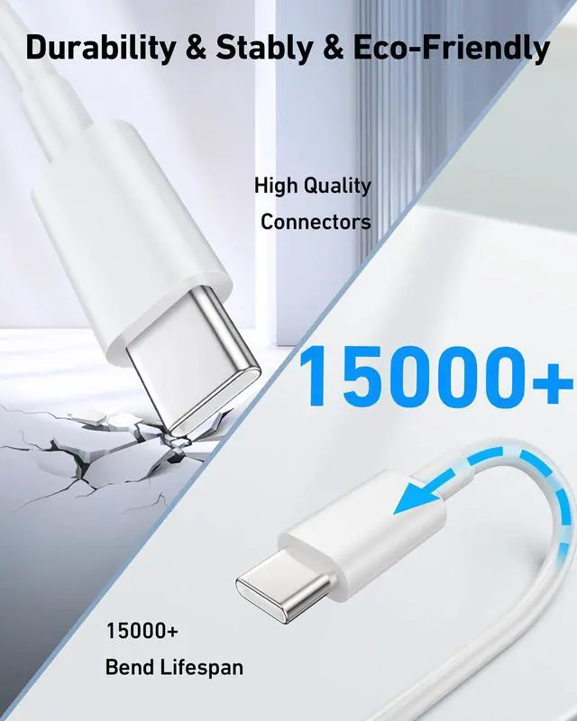 Alt view image 6 of 7 - Car Carplay Cable for iPhone 17/17 Pro/Air/16e/16/15 Pro Max/Plus Cable, 2Pack USB A to USB C for CarPlay USBC Cord, iPad, Galaxy, Pixel, Android Accessories Charging Wire Type-C Car Charger Cord 3FT