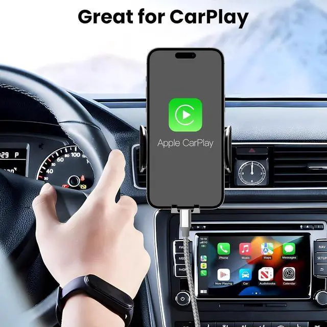 Alt view image 5 of 7 - SOEWIOU USB C Cable3 Pack 10FT 60W Fast Charging USB C to USB C Cable, Durable Type C Charger Cable for iPhone 17/16/15/iPad MacBook CarPlay and More-Grey White