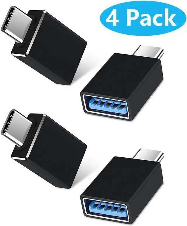 Main image of 4 Pack USB C to USB Adapters, Type C to USB 3.0 USB C Adapter Side by Side Male to USB 3.0 Female Typec Adaptor for M-acBook Pro, i-Mac i-Pad Mini 6, Thunderbolt 3/4 Type C OTG Adaptador Converter