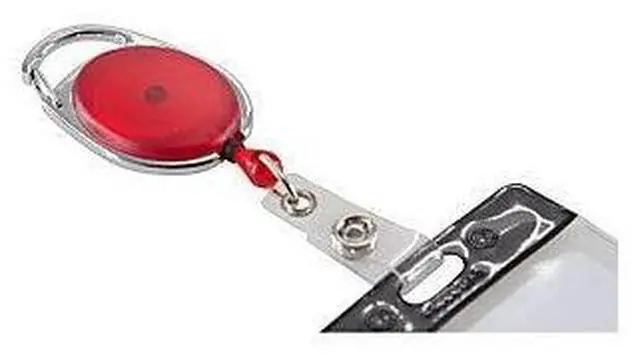 Alt view image 4 of 7 - SOEWIOU Baumgartens Clip ID Badge Reels Oval 30" 3/PK AST 68769