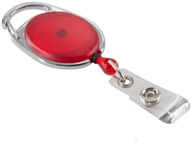 Alt view image 5 of 7 - SOEWIOU Baumgartens Clip ID Badge Reels Oval 30" 3/PK AST 68769