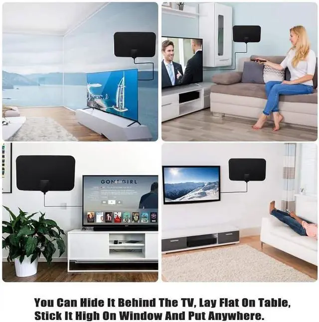 Alt view image 4 of 7 - TV Antennas, HD Digital Antenna for Smart TV Indoor, 360°Signal Reception-Digital tv Antenna Indoor for Local Channels-Support 4K 1080p for All Type of HDTV Digital TV's