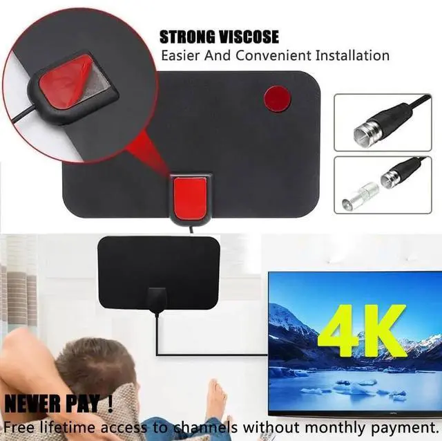 Alt view image 6 of 7 - TV Antennas, HD Digital Antenna for Smart TV Indoor, 360°Signal Reception-Digital tv Antenna Indoor for Local Channels-Support 4K 1080p for All Type of HDTV Digital TV's