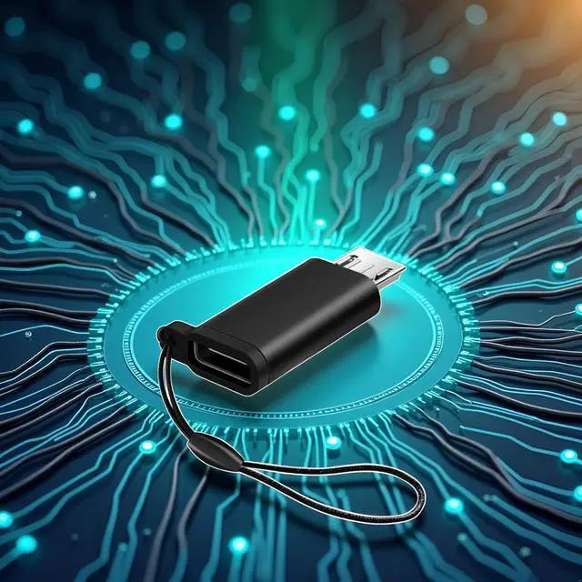 Alt view image 6 of 7 - SOEWIOU GANPUB Black Type C Female to Micro USB Male Converter Support Charging and Data Sync to Micro USB Adapter Connector with Lanyard USB to Micro Adapter,Cables and Adapters