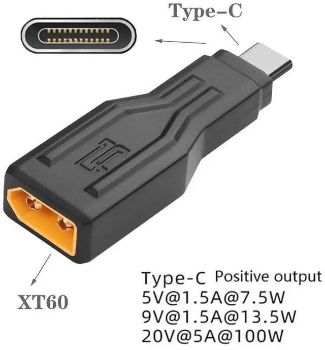 Alt view image 3 of 5 - SOEWIOU 2Pcs XT60 Male to Type C Male Adapter USB C to XT60 Connector Connection USB C Cable USB C Charger Suitable for Laptop, Model, Energy Storage Power Supply, Cell Phone, Monitor Power Supply