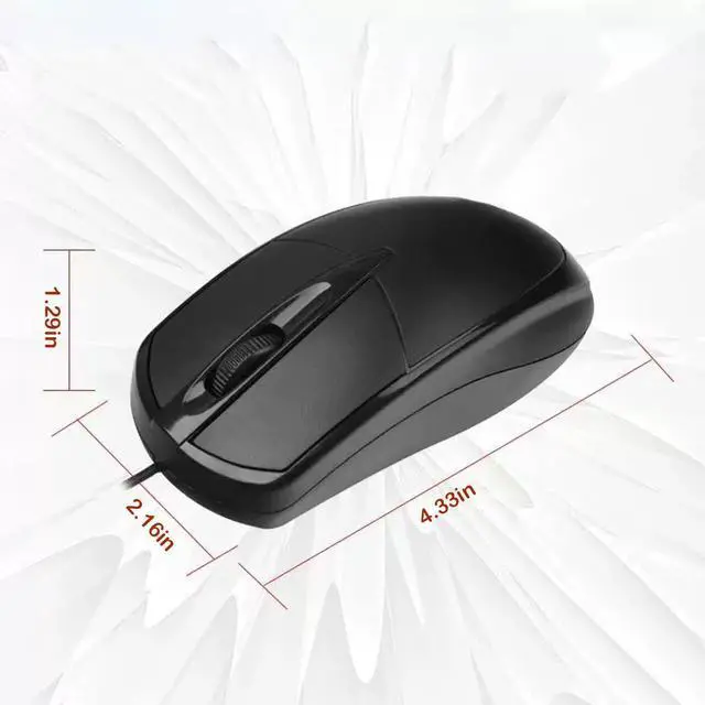 Alt view image 4 of 5 - Guiheng Wired Mouse, Ergonomic Computer Mouse, USB for Right or Left Hand, with Durable Clicks for PC, Computer, Laptop, Desktop, Chromebook, Notebook, Mac(Black)