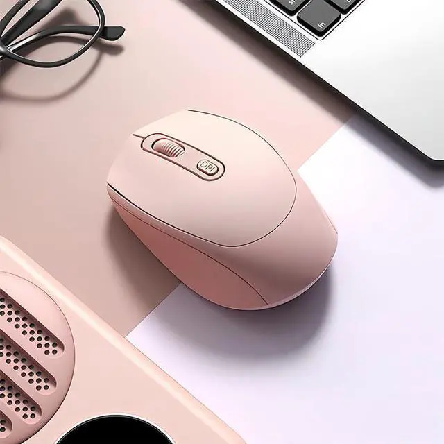 Main image of Wireless Mouse, 2.4GHz with USB Mini Receiver & BT 5.2, Silent Computer Mouse, 1600 DPI Optical Tracking, Compatible with Windows, Chromebook, Mac, Laptop, Tablets, Pink (Batteries not Included)