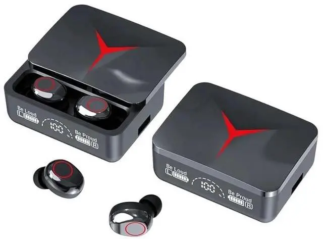 Main image of SOEWIOU Wireless Earbuds with Noise Canceling Mic, Bluetooth 5.3, Waterproof, Touch Control, LED Display, Gaming Headset, HD Call, Voice Assistant, HiFi Stereo Sound, 150 H, Wireless Earphone,, Black