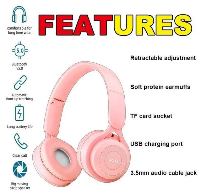 Alt view image 4 of 7 - Upgraded Hybrid Noise Cancelling Headphones with Transparent Modes Wireless Bluetooth with Mic Deep Bass Soft-Earpads Hi-Fi Audio Comfortable Fit Long Playtime for Home Office Travel Over Ear Pink