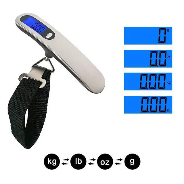 Alt view image 5 of 6 - SOEWIOU Luggage Scale, 50kg/110lb Portable Mini Suitcase Scale Household Digital Display Scale Applied Aircraft Luggage Outdoor Scale Weighing Balance