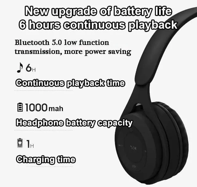 Alt view image 7 of 7 - Upgraded Headphones Over Ear Hybrid Noise Cancelling with Transparent Modes Wireless Bluetooth with Mic Soft-Earpads Deep Bass Hi-Fi Audio Comfortable Fit Long Playtime for Home Office Travel Black