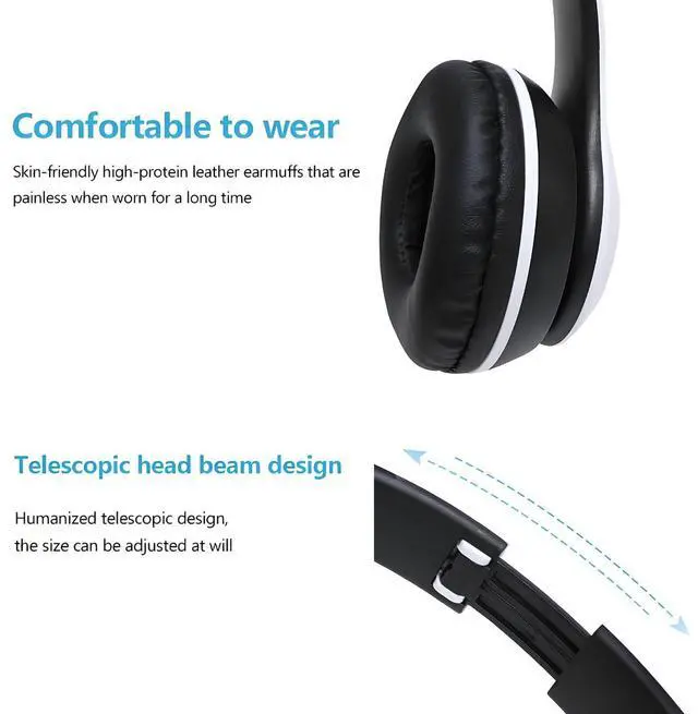 Alt view image 4 of 7 - Upgraded Hybrid Noise Cancelling Headphones Over Ear with Transparent Modes Wireless Bluetooth with Mic Soft-Earpads Hi-Fi Audio Deep Bass Comfortable Fit Long Playtime for Home Office Travel Black