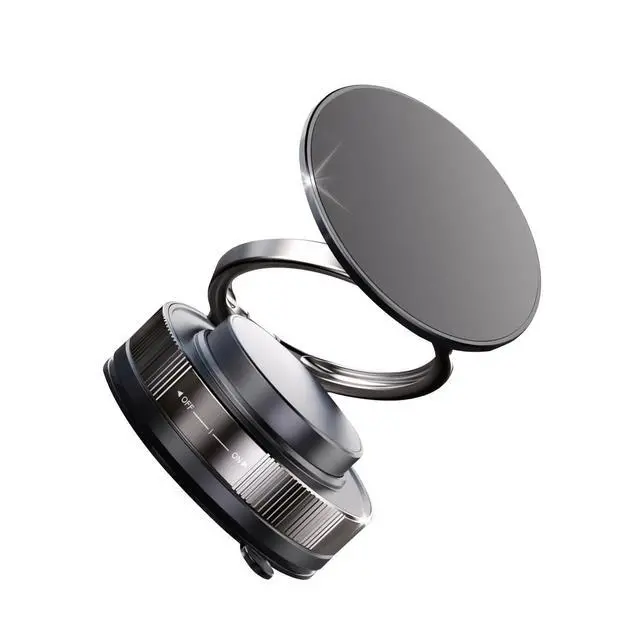 Alt view image 7 of 7 - SOEWIOU Cup Phone Mount 360° Rotatable Dual-Axis Phone Stand Vacuum Magnetic Car Phone Holder for Mag-Safe 98LBS Portable Cell Phone Holder for Makeup/Gym/Mirror,IP Hone 16 15 14 13 12 All Smartphone