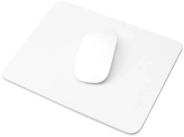 Main image of SOEWIOU ProElife Mouse Pad 9.4'' x 7.8'' Slim Mat for Computer Laptop Accessories, Waterproof PU Leather Mouse Pad with Anti-Slip Base Rectangle Mousepad for Home Office School Mouse (White)