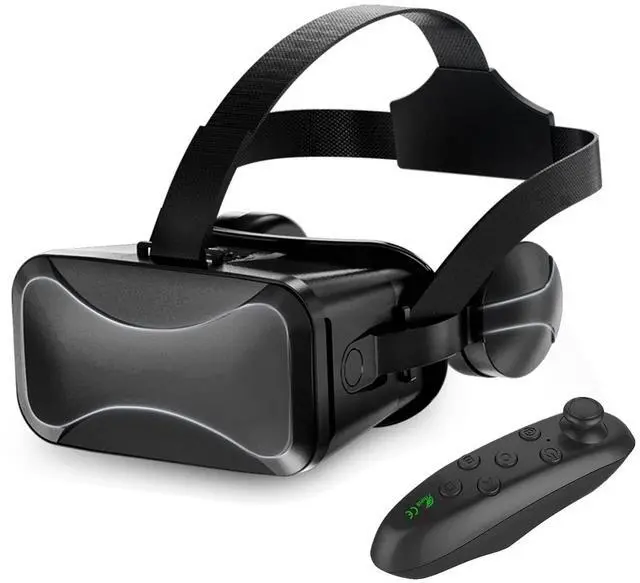 Alt view image 2 of 7 - SOEWIOU VR Headset with Remote, Immersive VR Goggles for Kids, 3D Virtual Reality Goggles Glasses for Kids and Adults for 3D Game and Videos