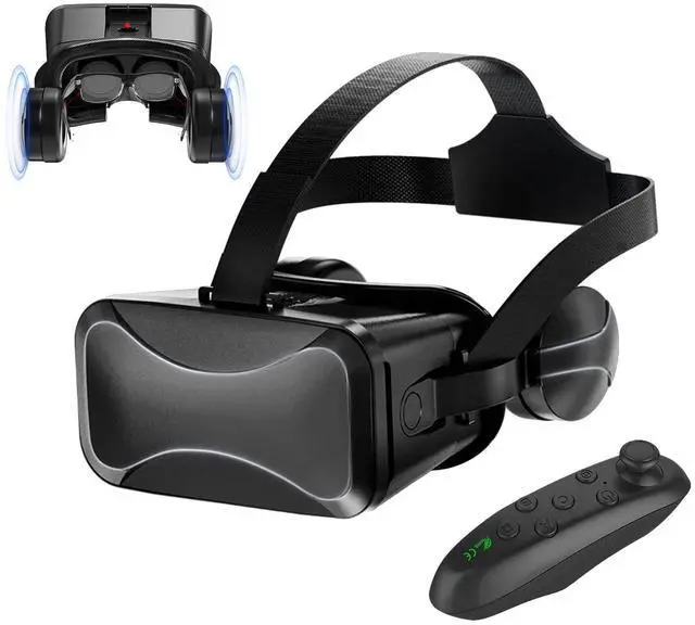 Alt view image 4 of 7 - SOEWIOU VR Headset with Remote, Immersive VR Goggles for Kids, 3D Virtual Reality Goggles Glasses for Kids and Adults for 3D Game and Videos