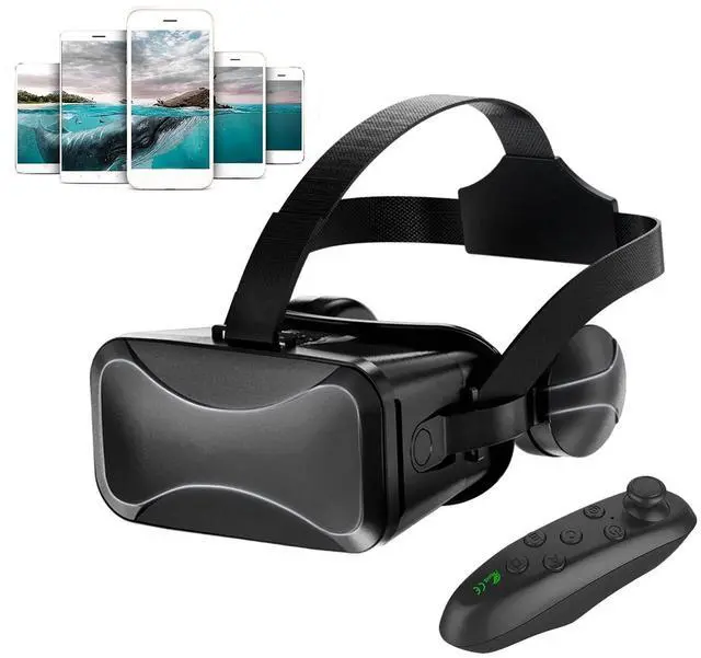 Alt view image 6 of 7 - SOEWIOU VR Headset with Remote, Immersive VR Goggles for Kids, 3D Virtual Reality Goggles Glasses for Kids and Adults for 3D Game and Videos