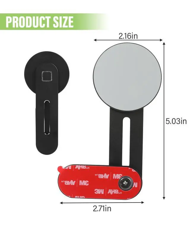 Alt view image 2 of 6 - SOEWIOU Magnetic Car Phone Mount,Phone Holder for Car,Car Accessories Foldable and Adjustable Phone Mount,Cell Magnetic Phone Holder for Car Screen Laptop (Black)