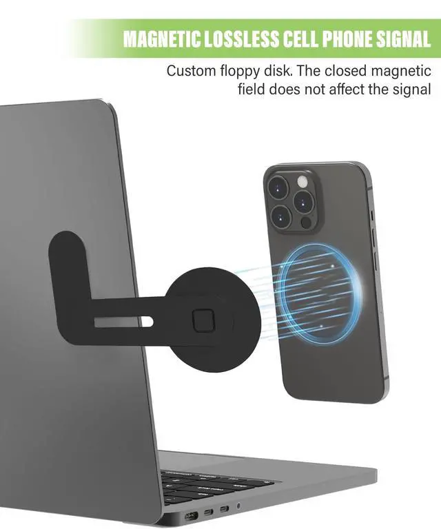 Alt view image 3 of 6 - SOEWIOU Magnetic Car Phone Mount,Phone Holder for Car,Car Accessories Foldable and Adjustable Phone Mount,Cell Magnetic Phone Holder for Car Screen Laptop (Black)