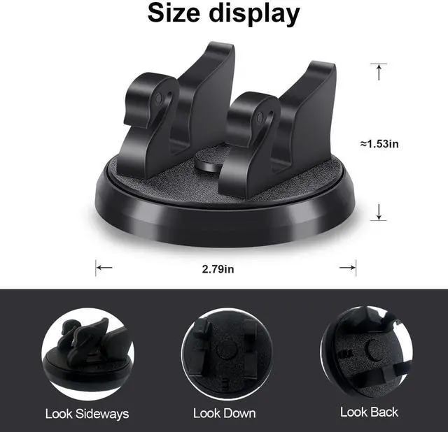 Alt view image 2 of 6 - SOEWIOU Dashboard Phone Holder for Car Vertical Horizontal 360 Rotate,Cell Phone Holder for Car Compatible with i-Phone Samsung Android Smartphones GPS Devices for Various Dashboards(1PC,Black)