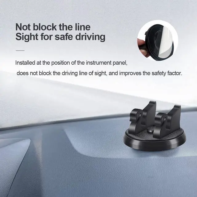 Alt view image 4 of 6 - SOEWIOU Dashboard Phone Holder for Car Vertical Horizontal 360 Rotate,Cell Phone Holder for Car Compatible with i-Phone Samsung Android Smartphones GPS Devices for Various Dashboards(1PC,Black)