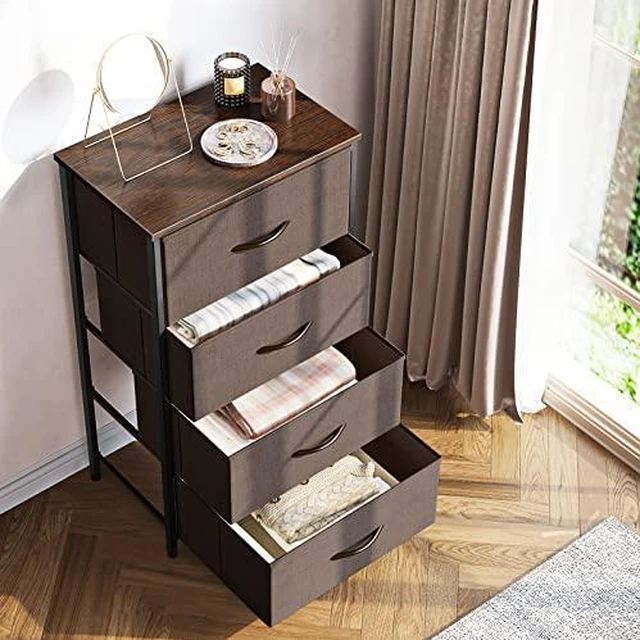 Alt view image 2 of 7 - ODK Small Dresser for Bedroom with 4 Storage Drawers, Brown