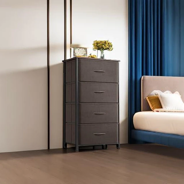 Alt view image 4 of 7 - ODK Small Dresser for Bedroom with 4 Storage Drawers, Brown