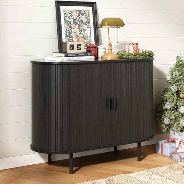Main image of ONBRILL 40" Sideboard Buffet Cabinet with Storage, Storage Cabinet with Sliding Door & Adjustable Shelf, Modern Accent Coffee Bar Console Table for Kitchen, Entryway, Black