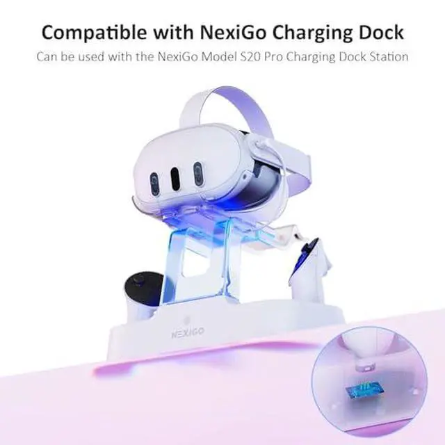 Alt view image 5 of 7 - NexiGo Custom Controller Covers for Charging Dock for Oculus/Meta Quest 3/3S, Only Compatible with S20 Pro Charging Station