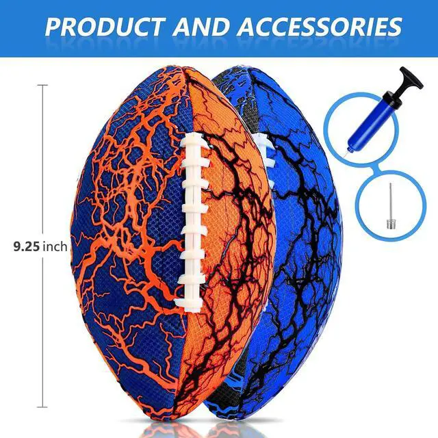 Alt view image 7 of 7 - Pool Beach Water Football - 2Pack Strong Grip Waterproof Football for All-Weather Play Pool Toys Beach Games Outdoor Sports Toy Christmas Birthday Gifts for Kids Boys Teens Adults