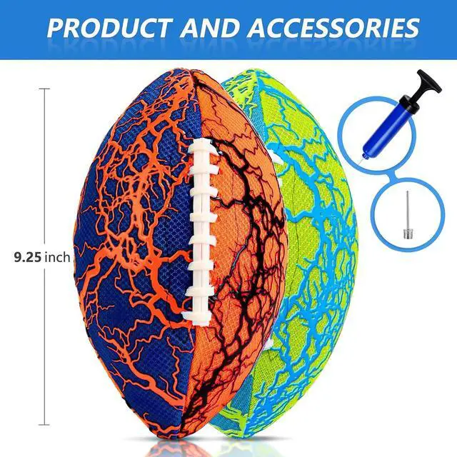 Alt view image 7 of 7 - Pool Beach Water Football - 2Pack Strong Grip Waterproof Football for All-Weather Play Pool Toys Beach Games Outdoor Sports Toy Christmas Birthday Gifts for Kids Boys Teens Adults