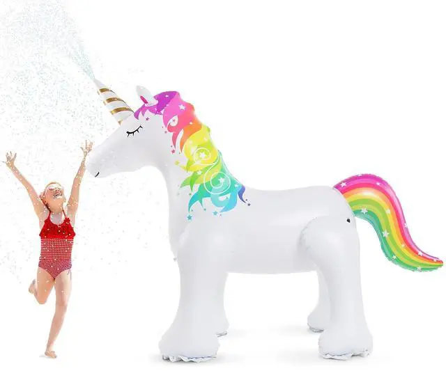 Alt view image 5 of 7 - Giant 76" Pineapple Pool Party Float Raft Summer Beach Swimming Pool Inflatable Floatie Jasonwell Unicorn Sprinkler Inflatable Unicorn