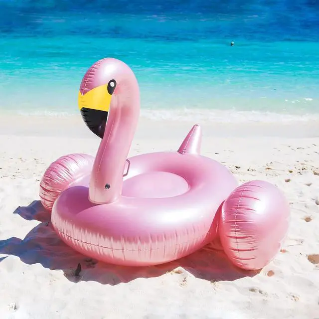 Alt view image 3 of 7 - Giant Inflatable Flamingo Pool Float with Fast Valves Summer Beach Swimming Pool Floatie Lounge Floating Raft Outdoor Party Decorations Toys for Adults (XL)