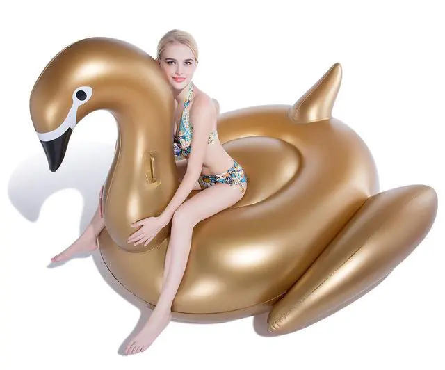 Alt view image 2 of 7 - Giant Inflatable Golden Swan Pool Float with Fast Valves Summer Beach Swimming Pool Floatie Lounge Floating Raft Outdoor Party Decorations Toys for Adults (XXXL)