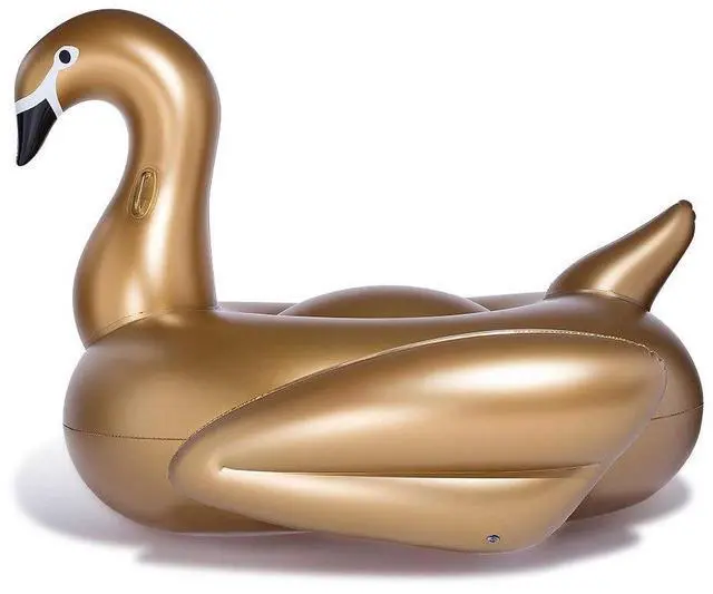 Alt view image 4 of 7 - Giant Inflatable Golden Swan Pool Float with Fast Valves Summer Beach Swimming Pool Floatie Lounge Floating Raft Outdoor Party Decorations Toys for Adults (XXXL)