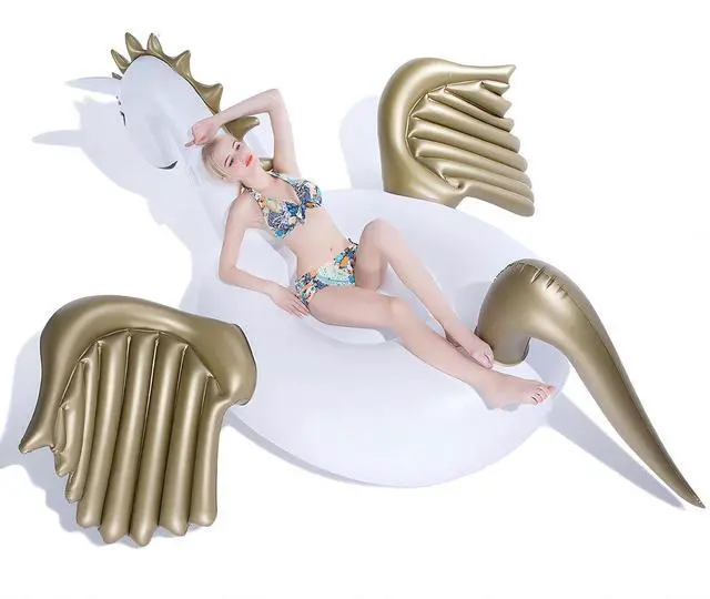 Main image of Giant Inflatable Pegasus Pool Float with Fast Valves Summer Beach Swimming Pool Floatie Lounge Floating Raft Outdoor Party Decorations Toys for Adults (XXXL)