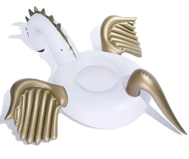 Alt view image 4 of 7 - Giant Inflatable Pegasus Pool Float with Fast Valves Summer Beach Swimming Pool Floatie Lounge Floating Raft Outdoor Party Decorations Toys for Adults (XXXL)