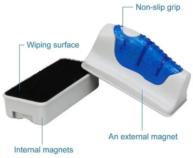 Alt view image 3 of 7 - Magnetic Aquarium Fish Tank Glass Algae Glass Cleaner Scrubber Floating Clean Brush(M)