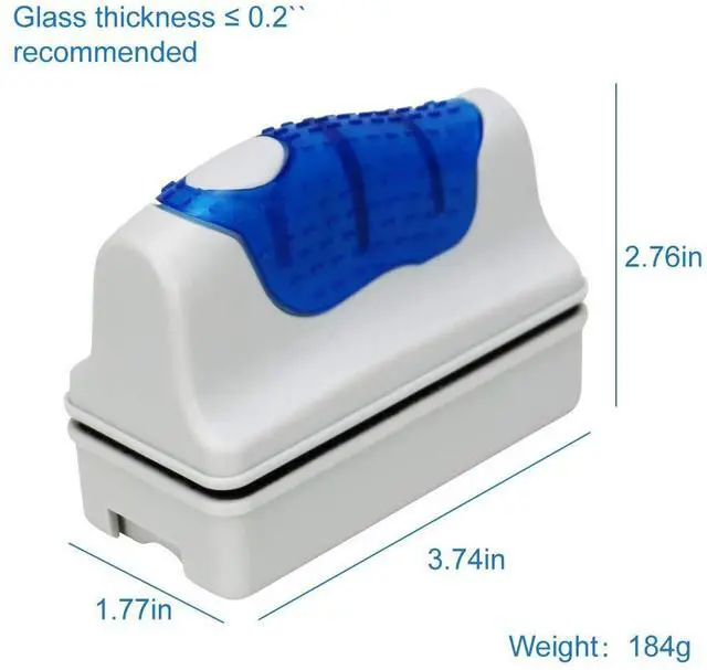 Alt view image 4 of 7 - Magnetic Aquarium Fish Tank Glass Algae Glass Cleaner Scrubber Floating Clean Brush(M)