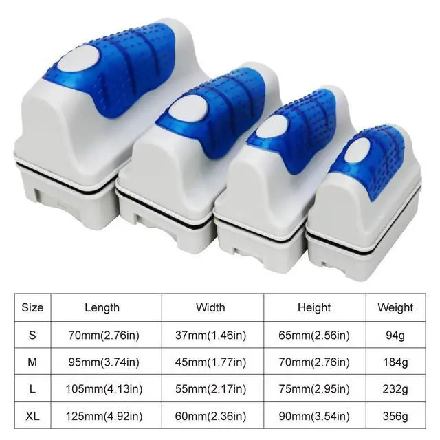 Alt view image 5 of 7 - Magnetic Aquarium Fish Tank Glass Algae Glass Cleaner Scrubber Floating Clean Brush(L)