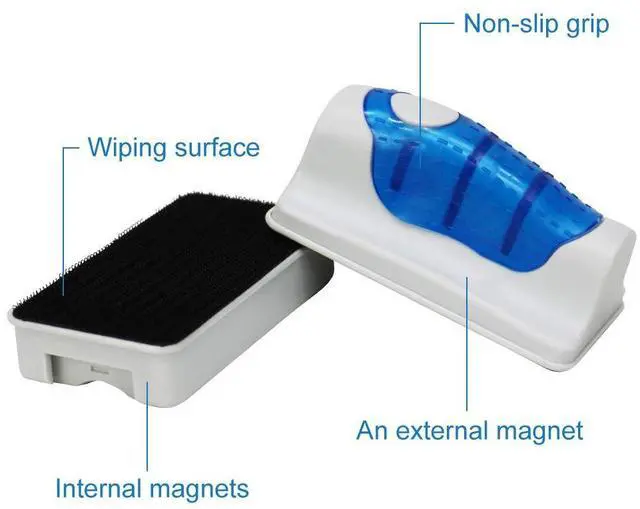 Alt view image 3 of 7 - Magnetic Aquarium Fish Tank Glass Algae Glass Cleaner Scrubber Floating Clean Brush(L)