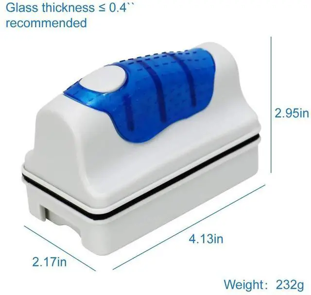 Alt view image 4 of 7 - Magnetic Aquarium Fish Tank Glass Algae Glass Cleaner Scrubber Floating Clean Brush(L)