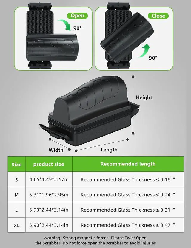 Alt view image 7 of 7 - Magnetic Aquarium Fish Tank Cleaner Magnet Scraper for Glass Aquariums Cleaning Tools Scrubber Floating Brush (L)