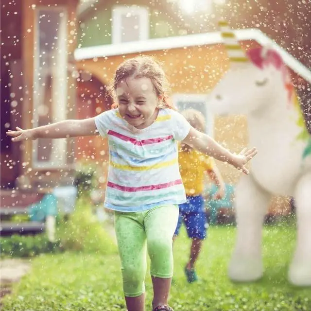 Alt view image 5 of 6 - Unicorn Sprinkler Inflatable Water Sprinklers Outdoor Water Toys Inflatable Ginormous Unicorn Toys Yard Sprinkler for Kids (L)